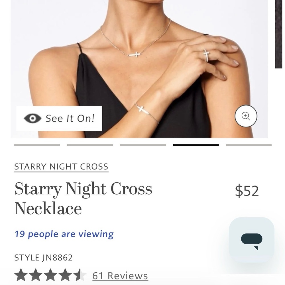 Brighton starry night cross necklace